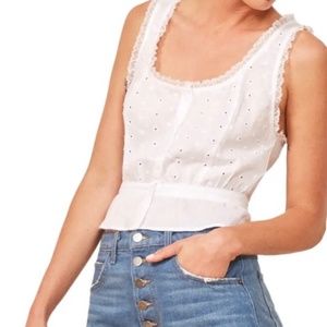 Reformation Luisa Top - White NWT